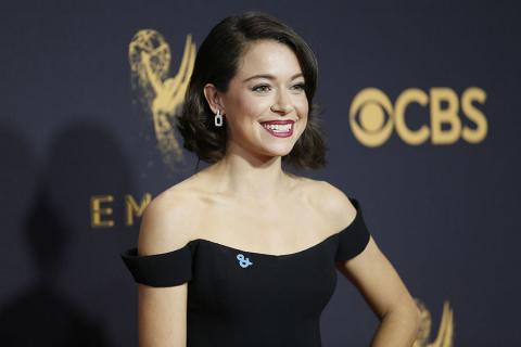 Tatiana Maslany on the red carpet at the 69th Primetime Emmy Awards