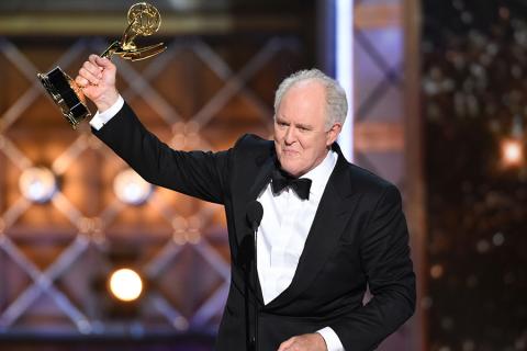 John Lithgow accepts his award at the 69th Primetime Emmy Awards