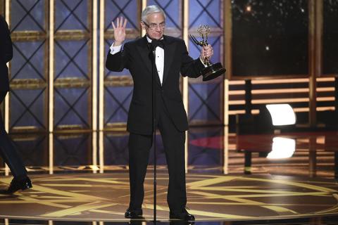 Don Roy King accepts his award at the 2017 Primetime Emmys.