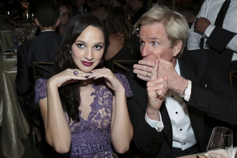 Ruby Modine and Matthew Modine at the 69th Emmys Governors Ball. 