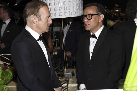 Bob Odenkirk and Fred Armisen at the 69th Emmys Governors Ball. 