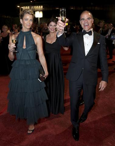 Karyn Kelly and Michael Kelly at the 69th Emmys Governors Ball. 