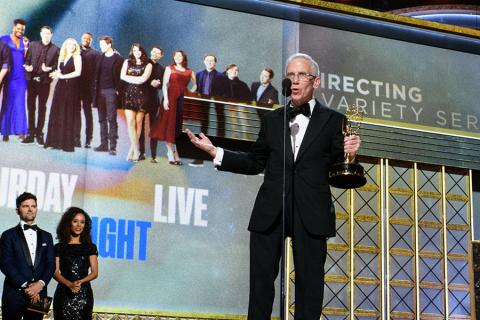 Don Roy King accepts his award at the 2017 Primetime Emmys
