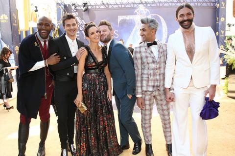 The Queer Eye cast and Tina Fey
