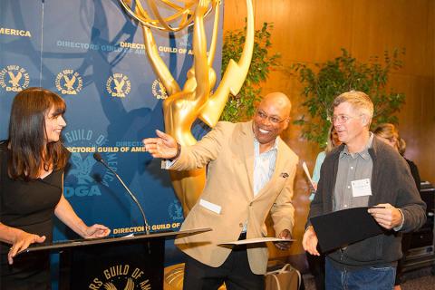 Gail Mancuso, Paris Barclay and Craig Spirko at the Directors Nominee Reception at the Directors Guild of America in West Hollywood, California.