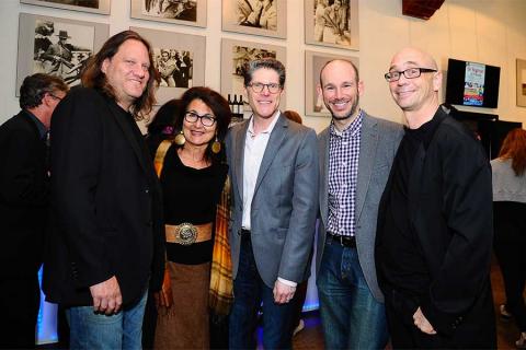 L-R: Television Academy governor for production executives Tony Carey, Mirette Seireg Levine, performers governor Bob Bergen, Scott Carpinteri, and music governor Michael Levine at An Evening with Norman Lear at the Montalban Theater in Hollywood.