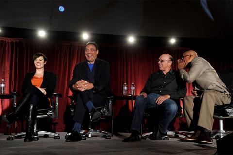 Maggis Siff, Jimmy Smits, Dayton Callie and Paris Barclay at An Evening with Sons of Anarchy.