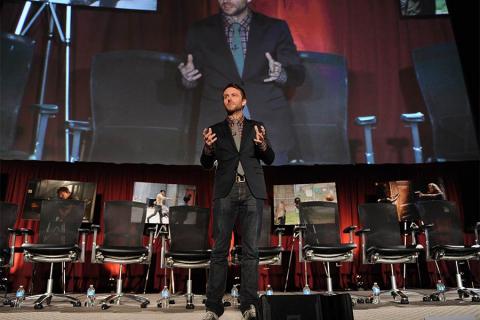 Moderator Chris Hardwick at An Evening with The Walking Dead.