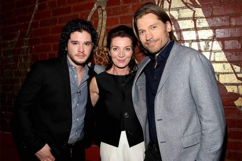 Kit Harrington, Michelle Fairley and Nikolaj Coster-Waldau at An Evening with Game of Thrones.