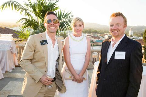 James Connelly, James Yarnell and guest at the Art Directors/Set Decorators Nominee Reception in Beverly Hills, California.