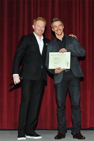 Jesse Tyler Ferguson and Derek Hough at the Choreographers Nominee Reception in North Hollywood, California.