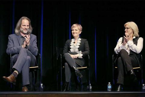  Jim Frohna, Cat Smith,  and Sunny Hodge onstage at Transparent: Anatomy of an Episode, March 17, 2016 in Los Angeles.