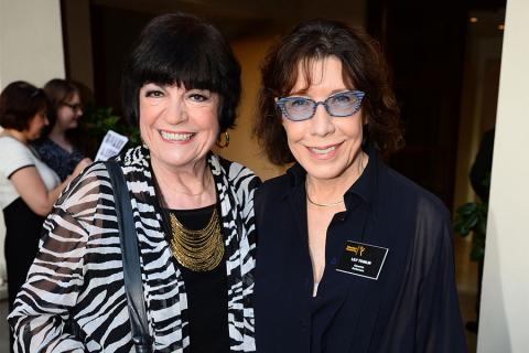 Jo Anne Worley and Lily Tomlin at the Performers Peer Group nominee reception.