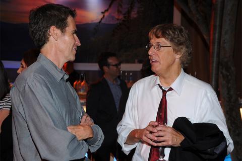 Chip Johannessen and Rich Whitley at the Writers Nominee Reception in North Hollywood, California.