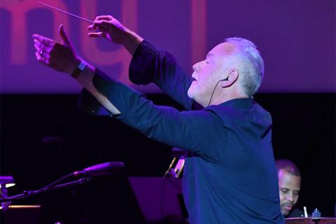 John Debney conducts the orchestra at WORDS + MUSIC, presented Thursday, June 29, 2017 at the Television Academy's Wolf Theatre at the Saban Media Center in North Hollywood, California.