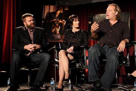 Robert Kirkman, Gail Ann Hurd and Greg Nicotero at An Evening with The Walking Dead.