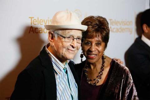 Norman Lear and Marla Gibbs on the red carpet at An Evening with Norman Lear at the Montalban Theater in Hollywood.