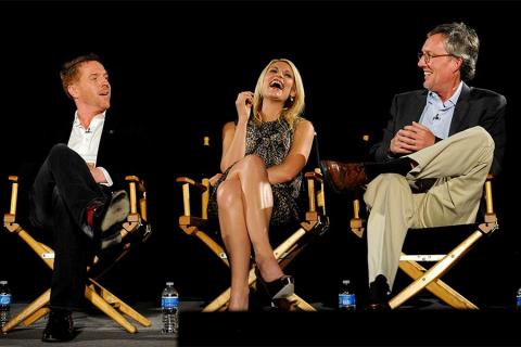 Actors Claire Danes and Damian Lewis with Homeland executive producer Alex Ganse at An Evening with Homeland.