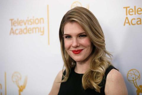 Lily Rabe arrives at An Evening with the Women of American Horror Story in Hollywood, California.
