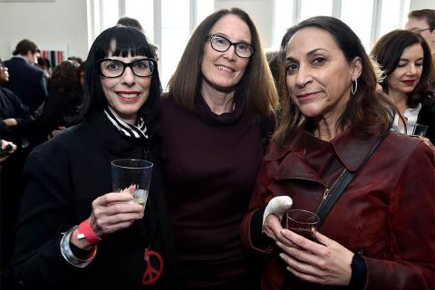 Linda Kahn, Evelyn Wendel, and Patricia Judice attend the reception at "A Farewell to Mad Men," May 17, 2015 at the Montalbán Theater in Hollywood, California.