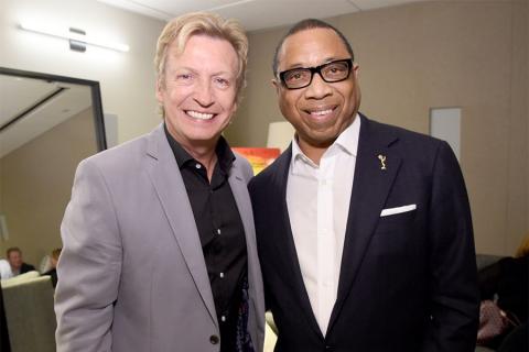 Nigel Lythgoe and Television Academy chairman and CEO Hayma Washington at Mike Darnell: Reality TV's Great Provocateur at the Saban Media Center in North Hollywood, California, March 29, 2017.