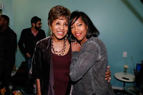 Marla Gibbs and Regina King backstage at An Evening with Norman Lear at the Montalban Theater in Hollywood.