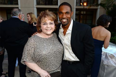 Patrika Darbo and Jason George at the Performers Peer Group nominee reception.