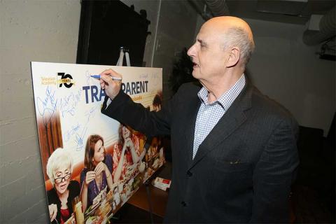 Jeffrey Tambor signs a poster at Transparent: Anatomy of an Episode, March 17, 2016 in Los Angeles.
