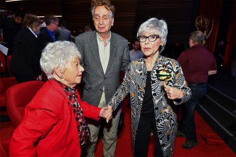 Rita Moreno and Charlotte Rae at The Power of TV: A Conversation with Norman Lear and One Day at a Time, presented by the Television Academy Foundation and Netflix in celebration of the Foundation's 20th Anniversary of THE INTERVIEWS: An Oral History Proj