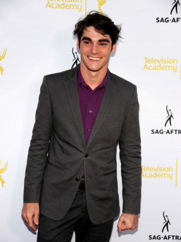 R.J. Mitte of Breaking Bad arrives at Dynamic and Diverse: A 66th Emmy Awards Celebration of Diversity in the NoHo Arts District.