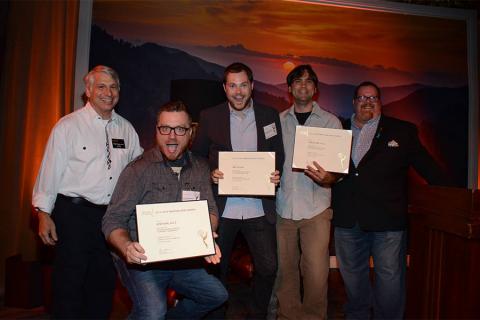 Stuart Bass, Josh Earl, Art O'Leary, Rob Butler and Scott Boyd at the Picture Editors Nominee Reception in North Hollywood, California.
