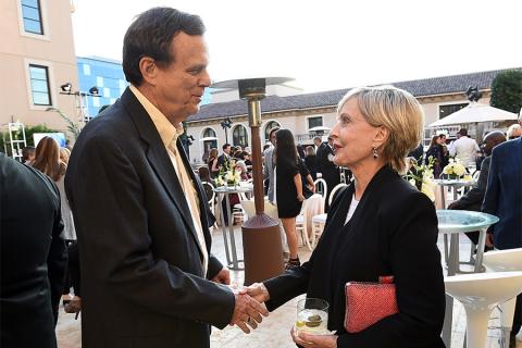Former Honors committee member Tom Fick with Florence Henderson at the reception at the Eighth Annual Television Academy Honors, May 27 at the Montage Beverly Hills.
