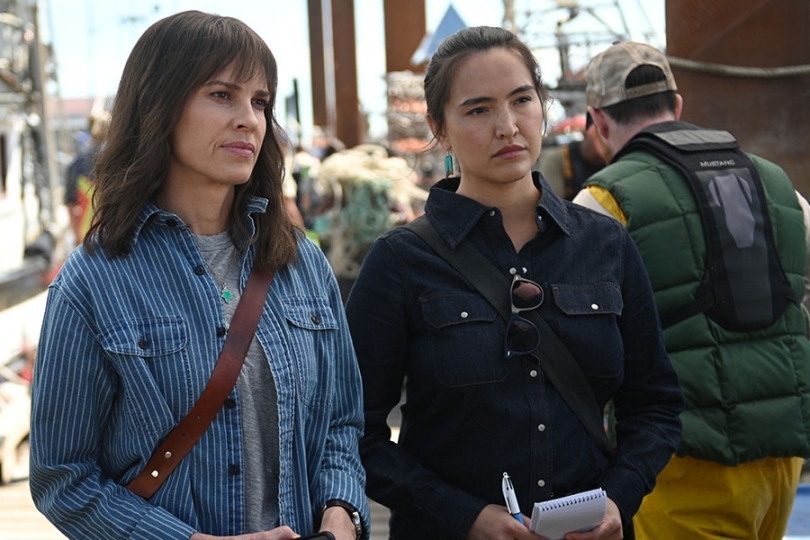 Hilary Swank as Eileen and Grace Dove as Roz in Alaska Daily
