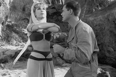 Barbara Eden and Larry Hagman in I Dream of Jeannie...