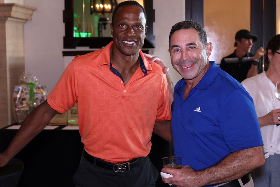 Former NFL player Willie Gault and Dr. Paul Nassif at the Golf Classic  reception