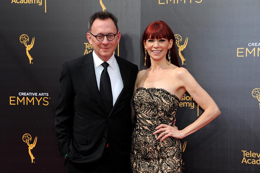 Carrie Preston with cool, sympathetic, calm, Husband Michael Emerson 