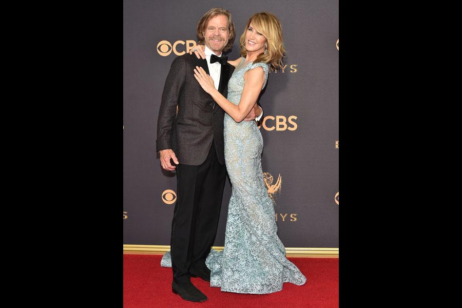 William H. Macy and Felicity Huffman on the red carpet at the 2017 Primetime Emmys.