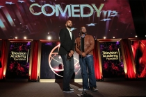 Keegan-Michael Key, left, and Jordan Peele present at the 35th College Television Awards
