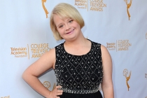Lauren Potter poses on the red carpet at the 35th College Television Awards