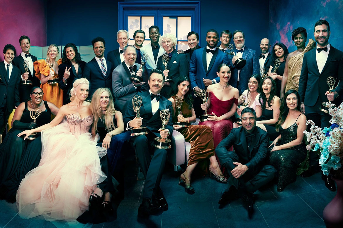 The cast and crew from Ted Lasso at the 74th Emmy Awards | Television  Academy