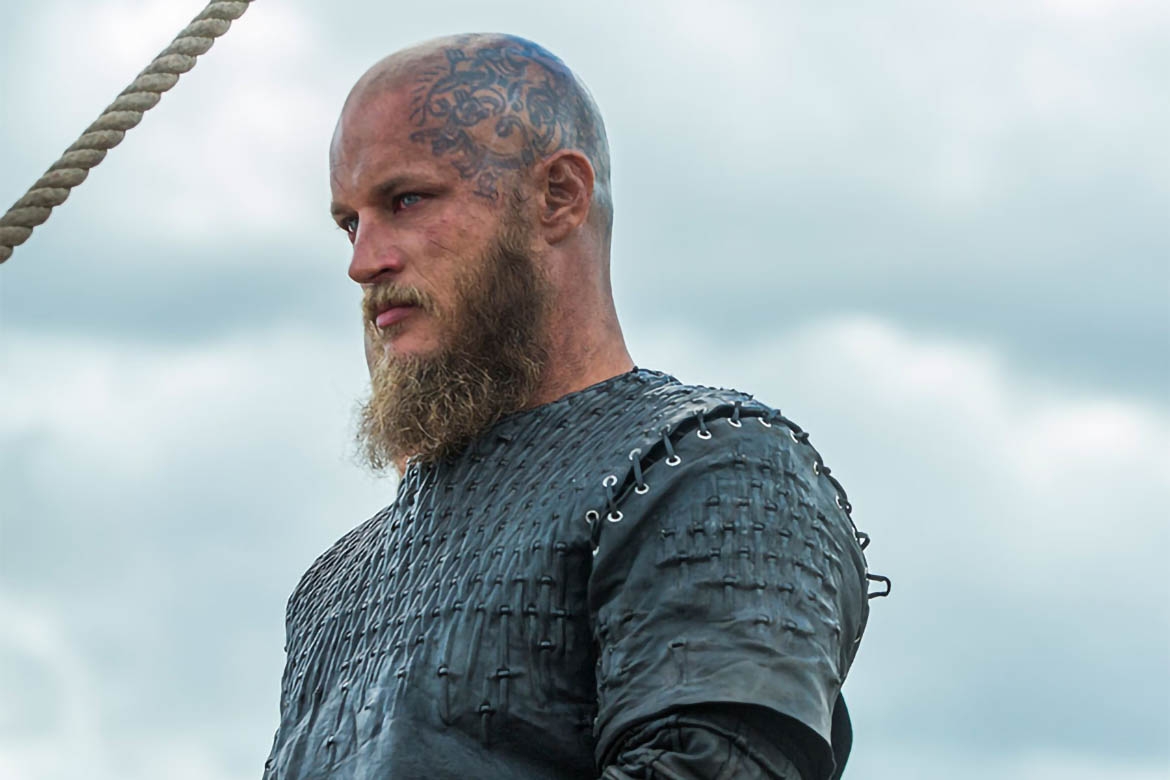 Travis Fimmel as Ragnar Lothbrok on History's Vikings.